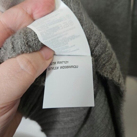 RVCA Quarts Sweater Dress XS Open Back‎ Gray Knit Shift LS Cross Strap NWT - Picture 5 of 8